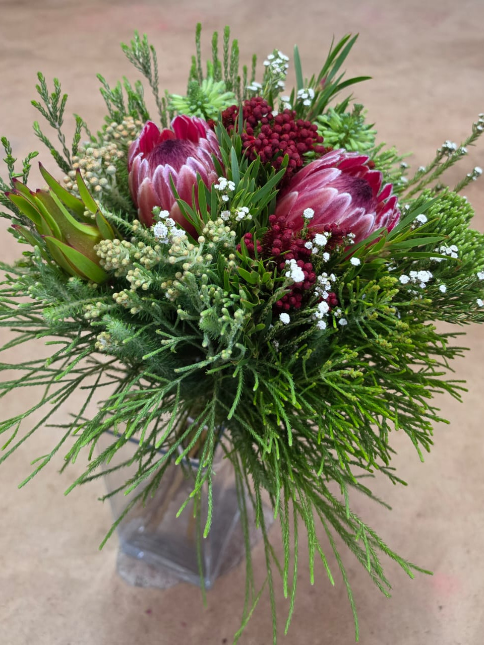 Two Protea Bouquet - Tinted