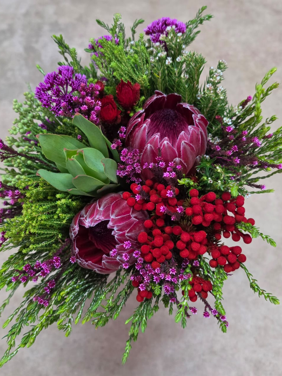 Two Protea Bouquet - Tinted