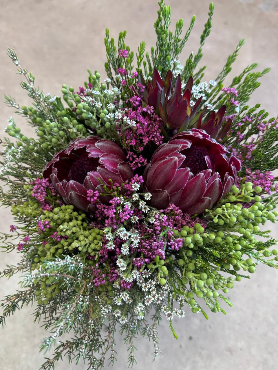 Two Protea Bouquet - Natural