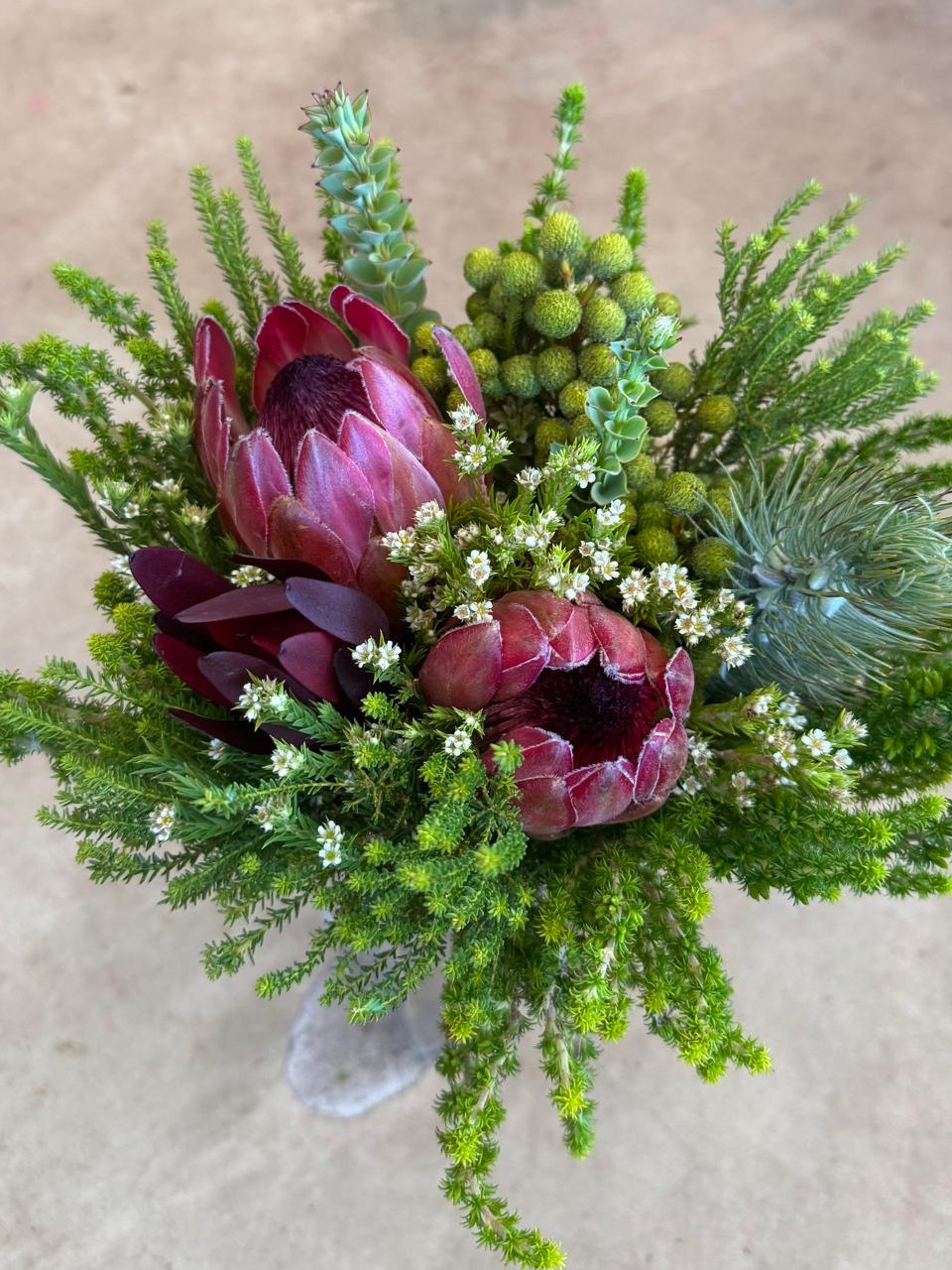 Two Protea Bouquet - Natural