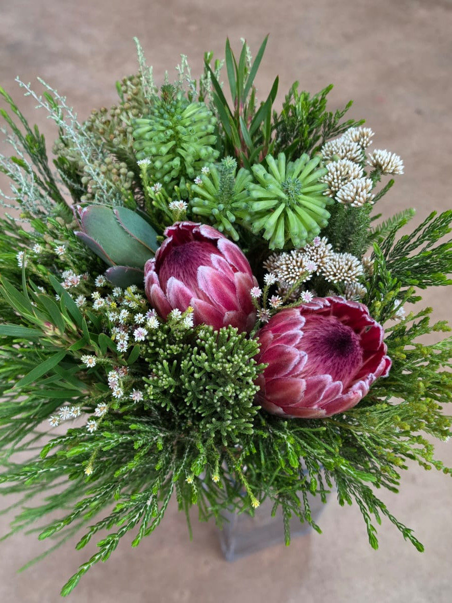 Two Protea Bouquet - Natural