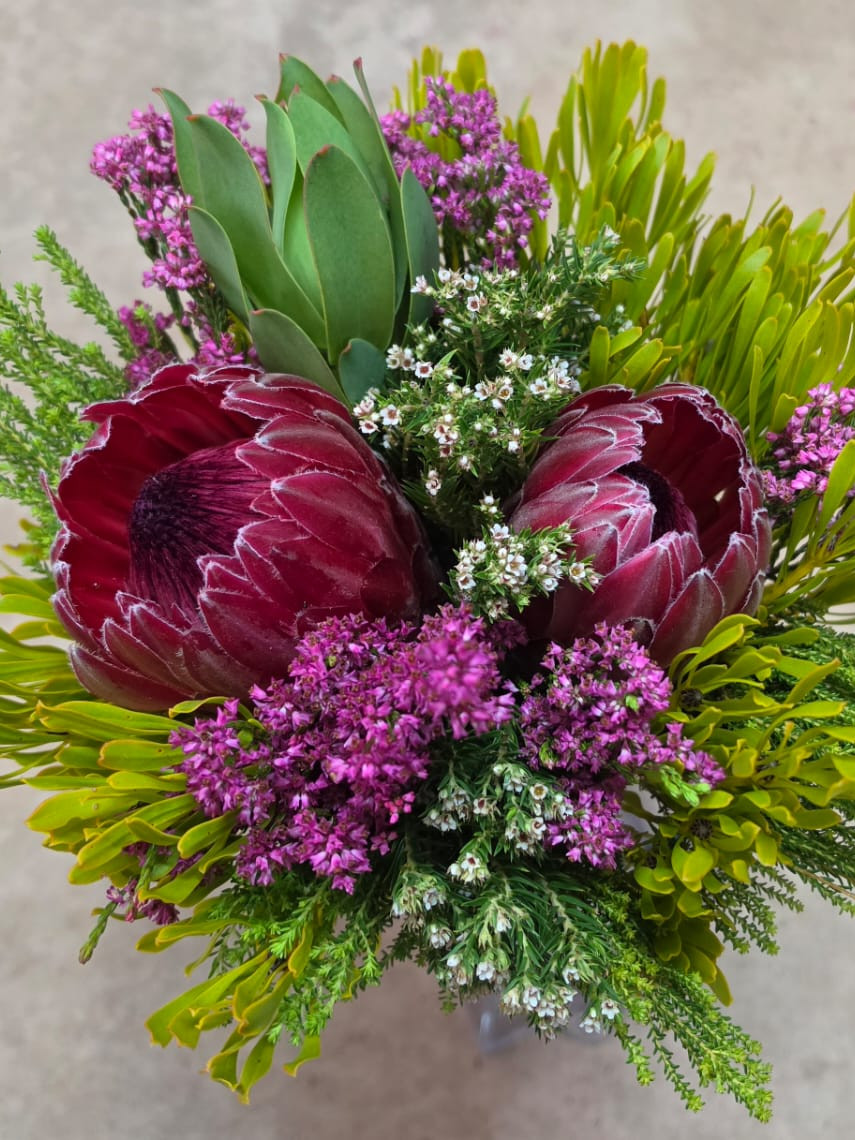 Two Protea Bouquet - Natural
